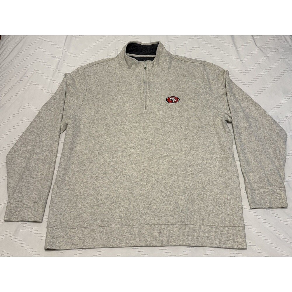 Vineyard Vines San Francisco 49ers NFL Quarter Zip Size Mens 2XL Rare Athleisure